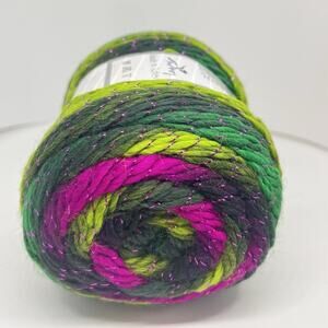 ICE Yarns Cakes Glitz Yarn, Greens Purple Fuchsia